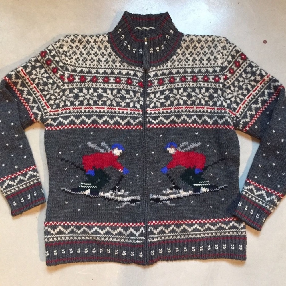 Ralph Lauren Down Hill Ski Wool Vintage Sweater